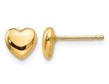 Small Heart Post Earrings in 14K Yellow Gold